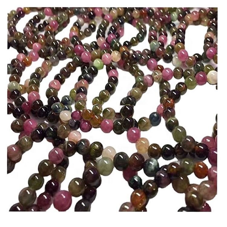 Petita de pulsera de cuentas de turmalina natural 30