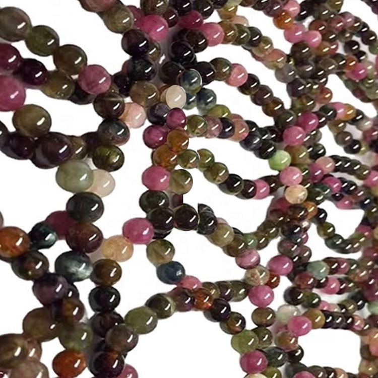 Petita de pulsera de cuentas de turmalina natural 34