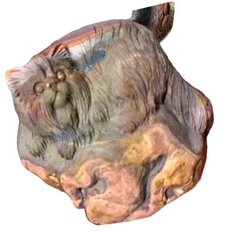 Well Polandia ngukir Watu Kewan / Owl / Watu Lynx sing diukir 36