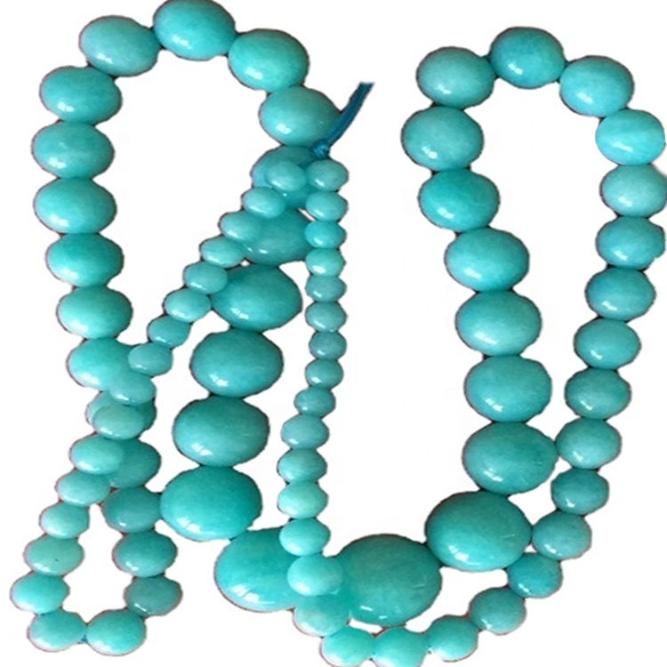 Pulsera amazonita / Pulsera simple para el tamaño de la perla audaz / riqueza / coraje / buena suerte / energía curativa / 4-10mm 32