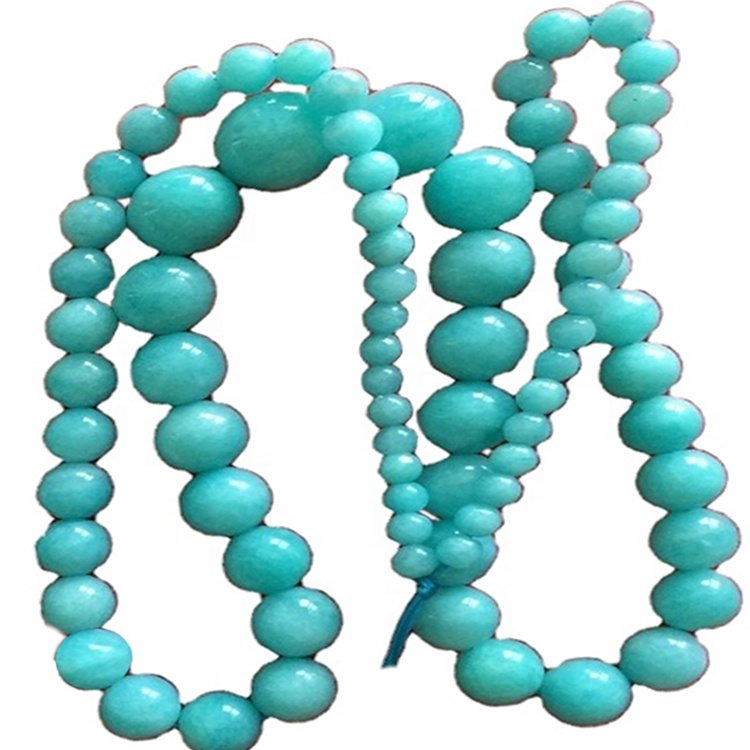 Pulsera amazonita / Pulsera simple para el tamaño de la perla audaz / riqueza / coraje / buena suerte / energía curativa / 4-10mm 36