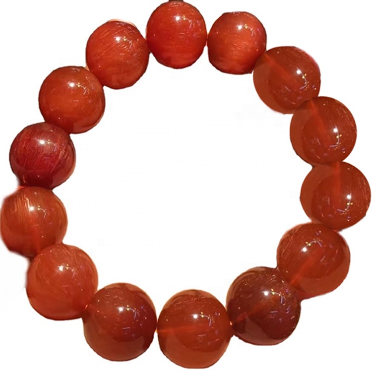 Red Rutilated Quarz Cripstal Beads Bracelets na-eme 28