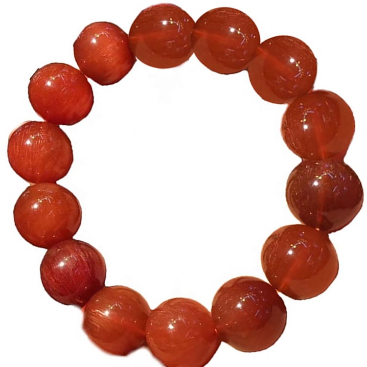 Red Rutilated Quarz Cripstal Beads Bracelets na-eme 34