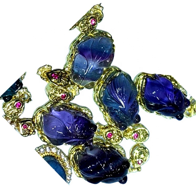 Fluorite di guarigione del pesce della fluorite di pesce del pesce fluorite di pesce della fluorita naturale 15