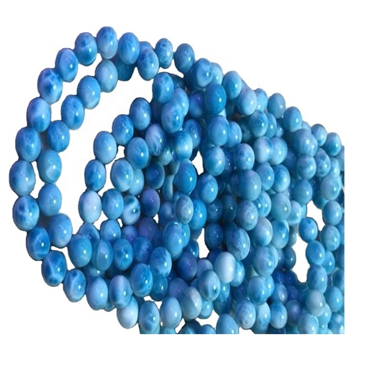 Pulsera de piedras preciosas laríimares azules naturales genuinas / mujer pulsera 30