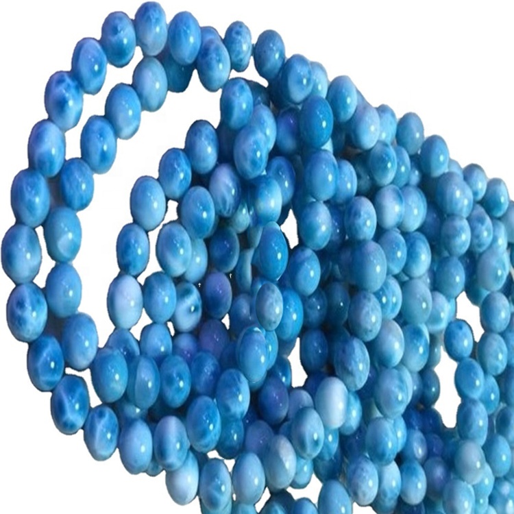 Pulsera de piedras preciosas laríimares azules naturales genuinas / mujer pulsera 38