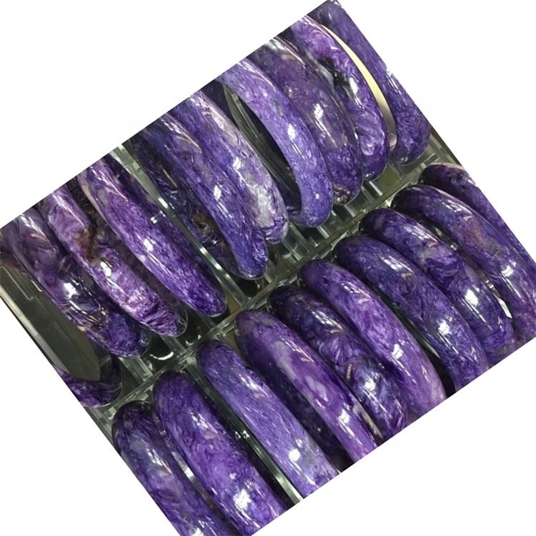 Charoat 70mm interior diametru scufundat brățară uimitor natural întuneric violet haarite brățară suflet piatră puternic emoțional emoțional 33