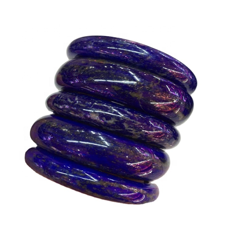 Afghanistan Lapis Lazuli Bangle Membuat Wholesale Wholesale LAPis Lazuli Pusingan Bangle Alam Barang Kemas Wanita Gelang Hadiah 31