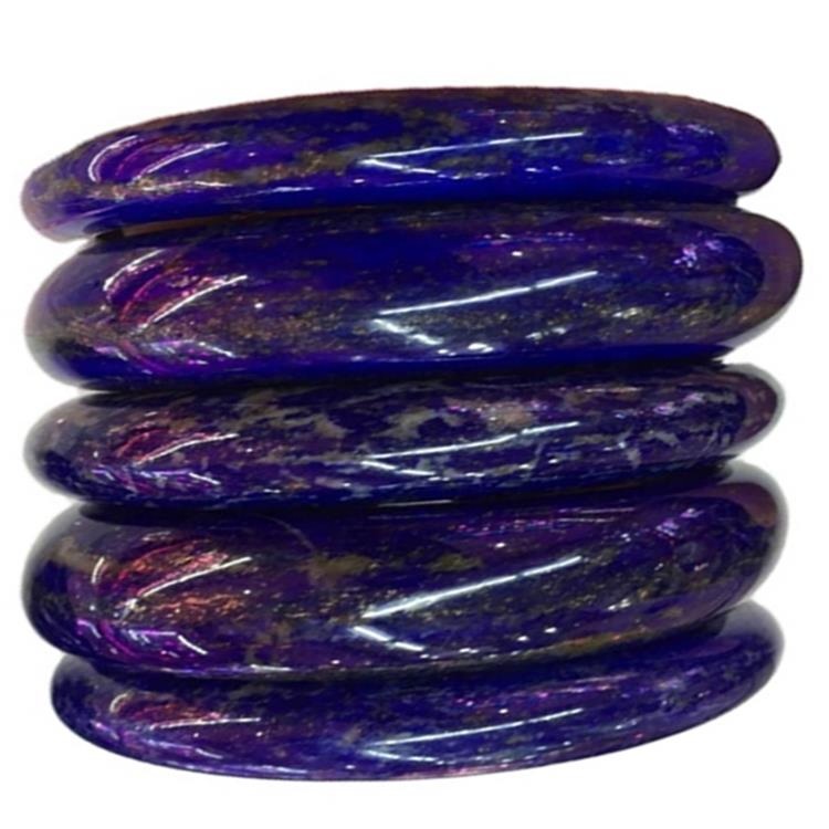 Afghanistan Lapis Lazuli Bangle Membuat Wholesale Wholesale LAPis Lazuli Pusingan Bangle Alam Barang Kemas Wanita Gelang Hadiah 37