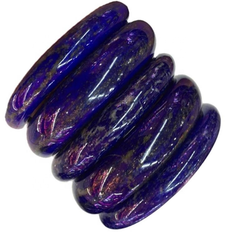 Afghanistan Lapis Lazuli Bangle Membuat Wholesale Wholesale LAPis Lazuli Pusingan Bangle Alam Barang Kemas Wanita Gelang Hadiah 35