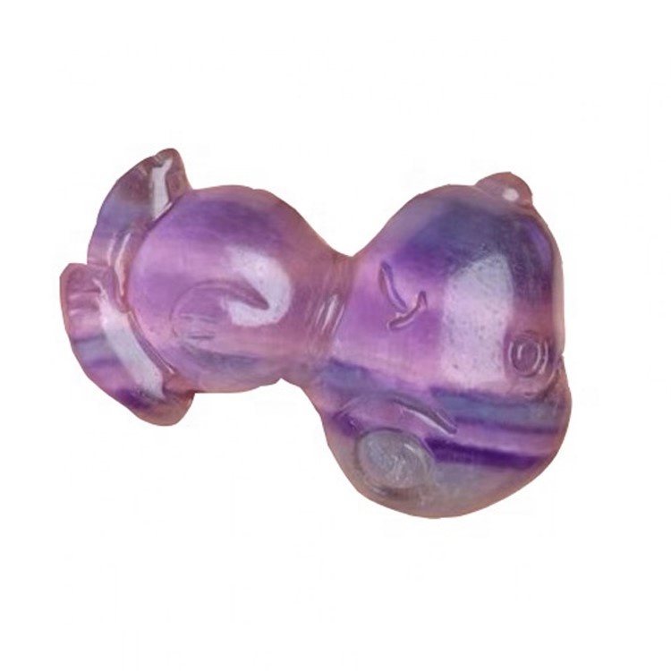 Fluoritt skåret snoopy form perle anheng / gullbelagt anheng / fluoritt anheng 37