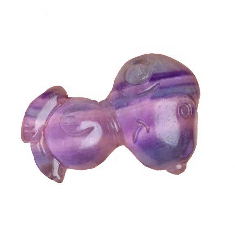 Fluoritt skåret snoopy form perle anheng / gullbelagt anheng / fluoritt anheng 43