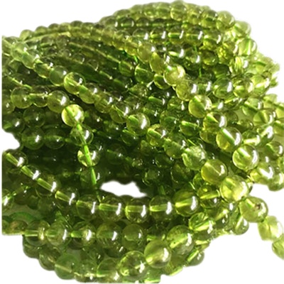 Forma natyrore peridot formë rruaza strings gjelbër gur i çmuar 9