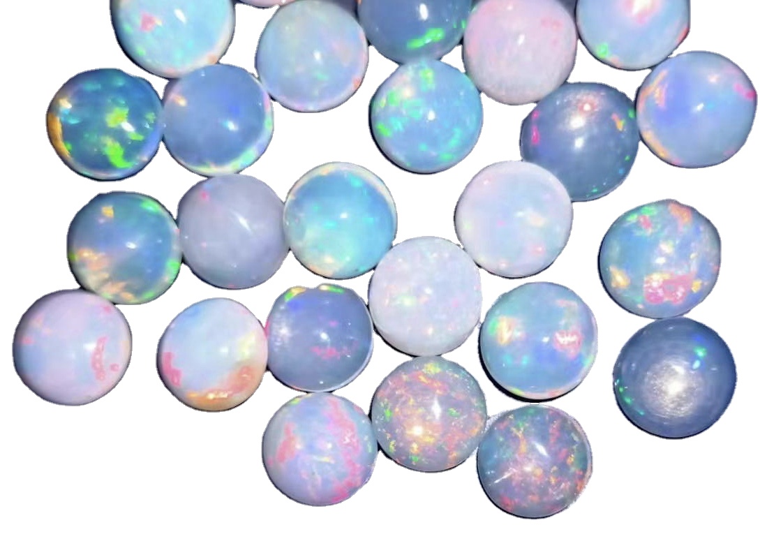 7 MM Oval Shaped Opal Gemstone Cabochons Collection 38