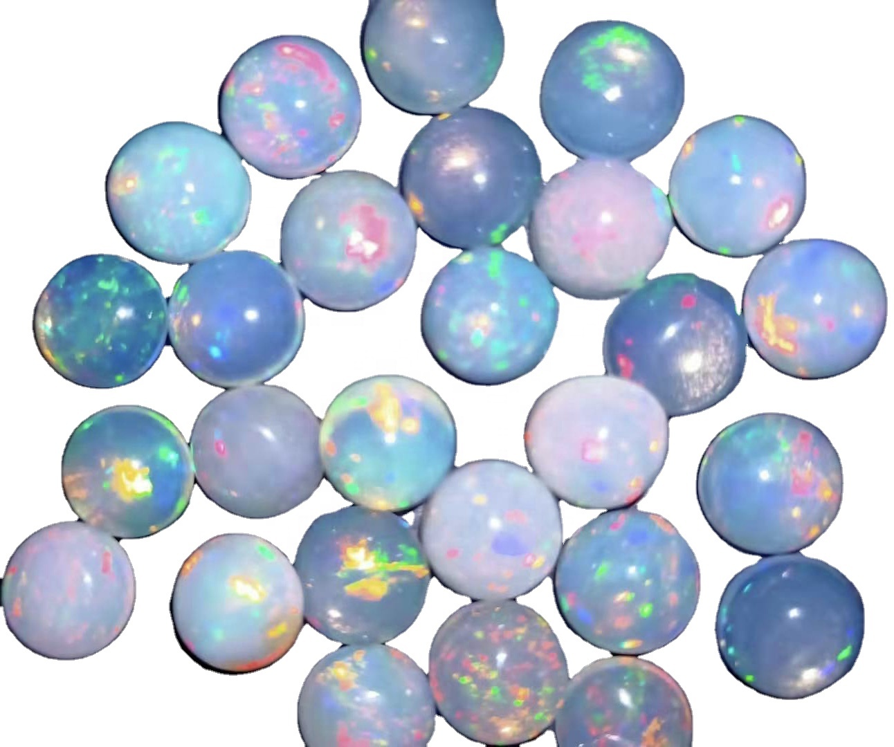 7 MM Oval Shaped Opal Gemstone Cabochons Collection 44