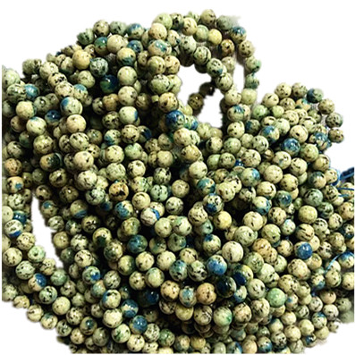 Perline naturali di forma rotonda K2 perline della pietra preziosa gialla-pallida 11