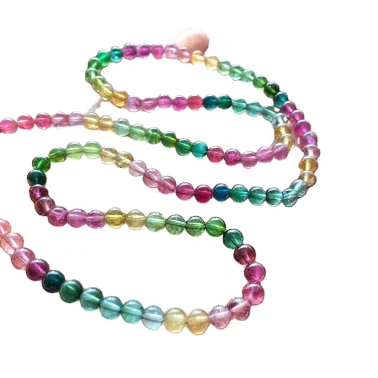 Tíska Nýjasta heildsölu Skartgripir Gull Litur Brass Keðja Handsmíðaðir Tourmaline Beaded Wire vafinn Heilla armbönd 36