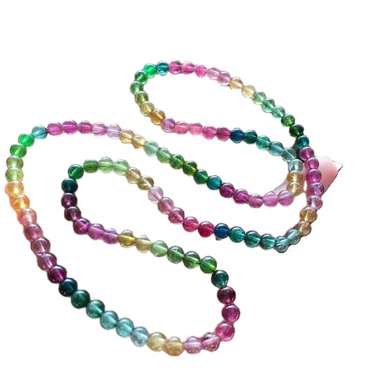 Tíska Nýjasta heildsölu Skartgripir Gull Litur Brass Keðja Handsmíðaðir Tourmaline Beaded Wire vafinn Heilla armbönd 32