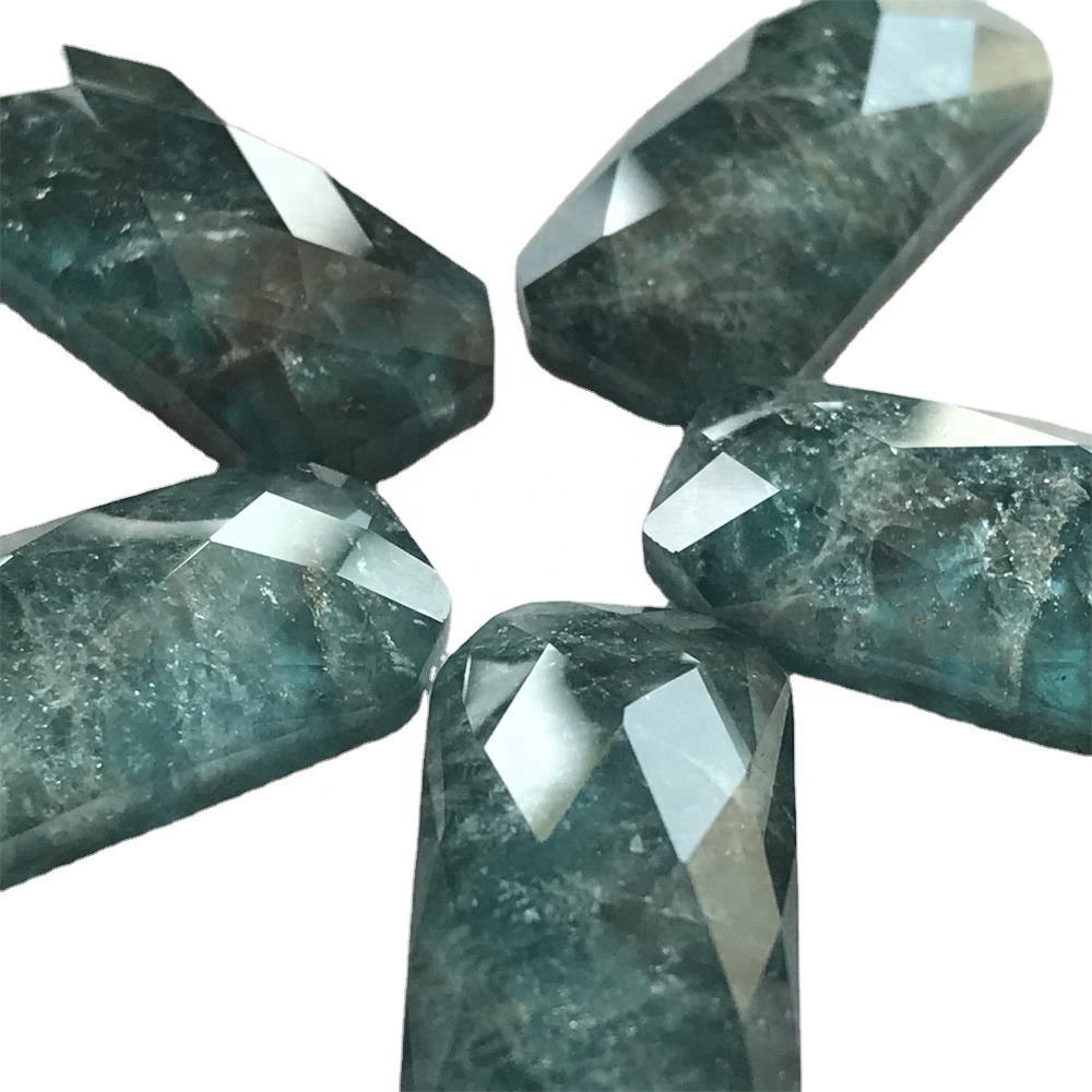 Kualiti Teratas Faceted Cutting Bule Apitite Cabochon Ikut Pelanggan untuk membuat 35