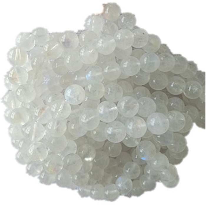 Náttúrulegt moonstone 3a umferð lögun perlur slétt gemstone strengir 7