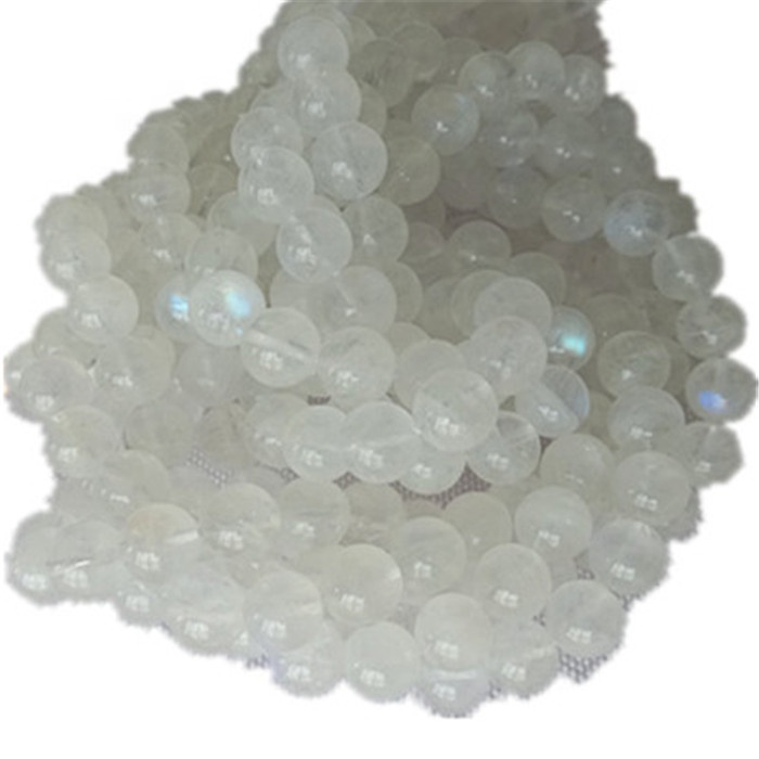 Náttúrulegt moonstone 3a umferð lögun perlur slétt gemstone strengir 15