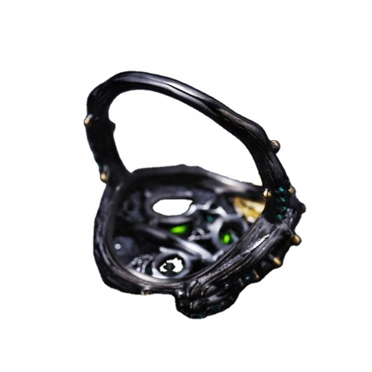 도매 자연 녹색 돌 반지 보석 11