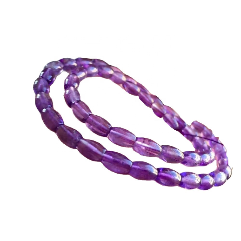 Náttúruleg Amethyst Rice Perlur Gemstone Gerðu heildsölu 30