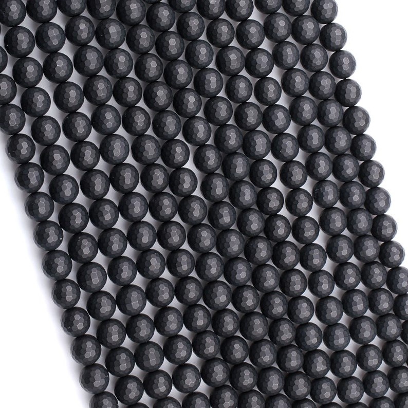 Black Onyx Faceted Gemstone Rectangle Perlur Gerðu heildsölu 35