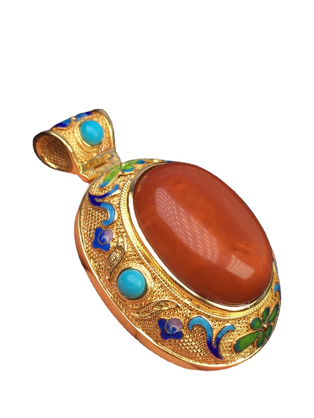 Lndia Gemstone Red Amber Pendants 9