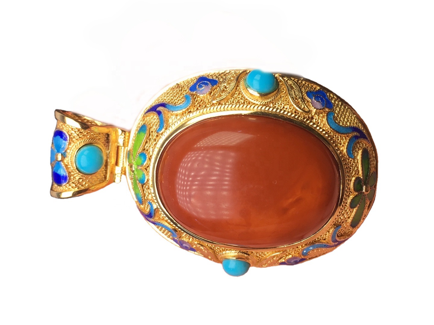 Lndia Gemstone Red Amber Pendants 13