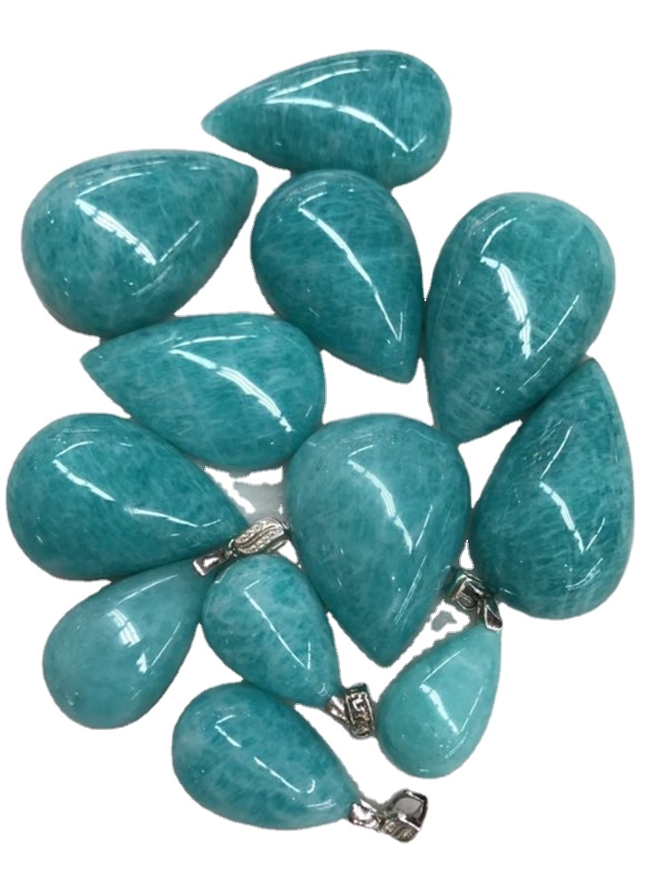 Natuerlike Amazonite Premium Grad Sterling Silver Pendant 7