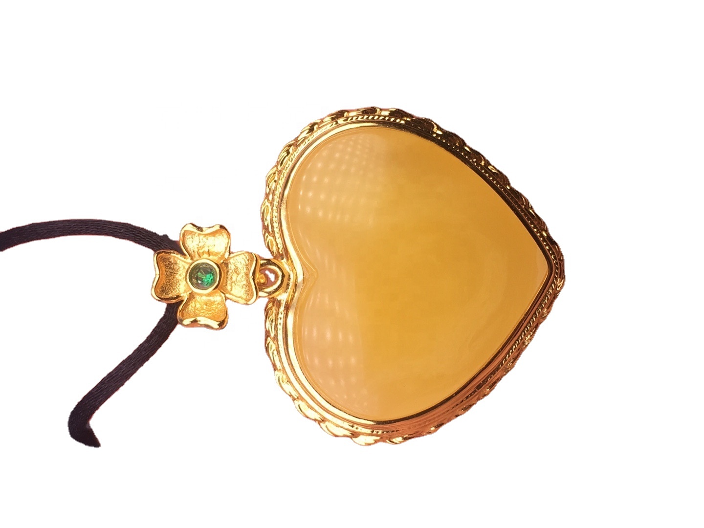 I-Gold yentliziyo ye-Amber Pendant Emeralds pendant 7