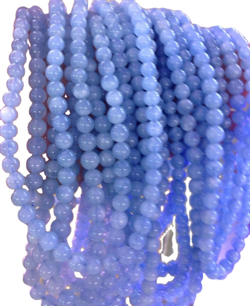 Natural Milky Aquamarine Ronde Losse Kralen Micro Faceted Round Beads 35