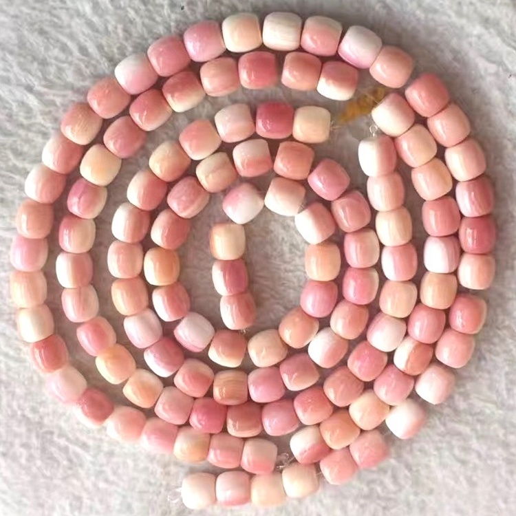 Růžový přírodní shell heishi volné drahokamy korálky 34