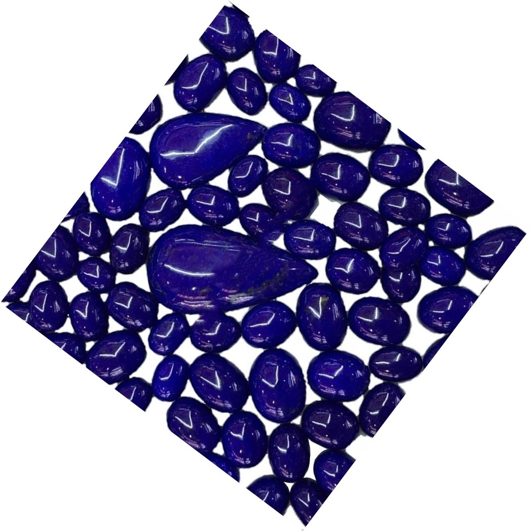Afghanistan Lazuli zagaye Cabochous Lazuli Cabochon na halitta dutse 30