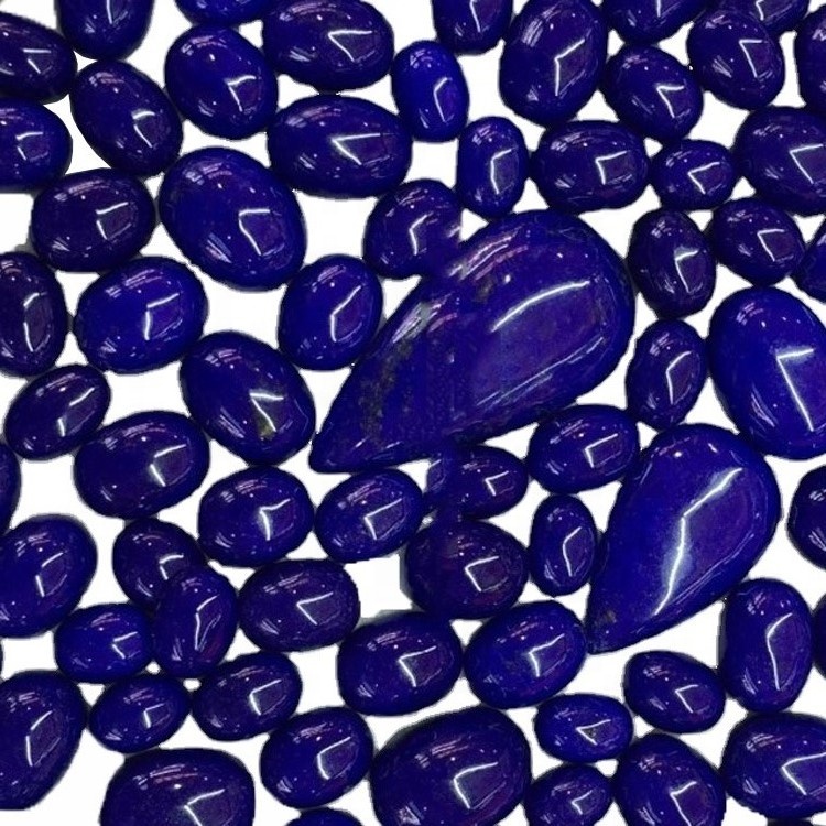 Afghanistan Lazuli zagaye Cabochous Lazuli Cabochon na halitta dutse 36