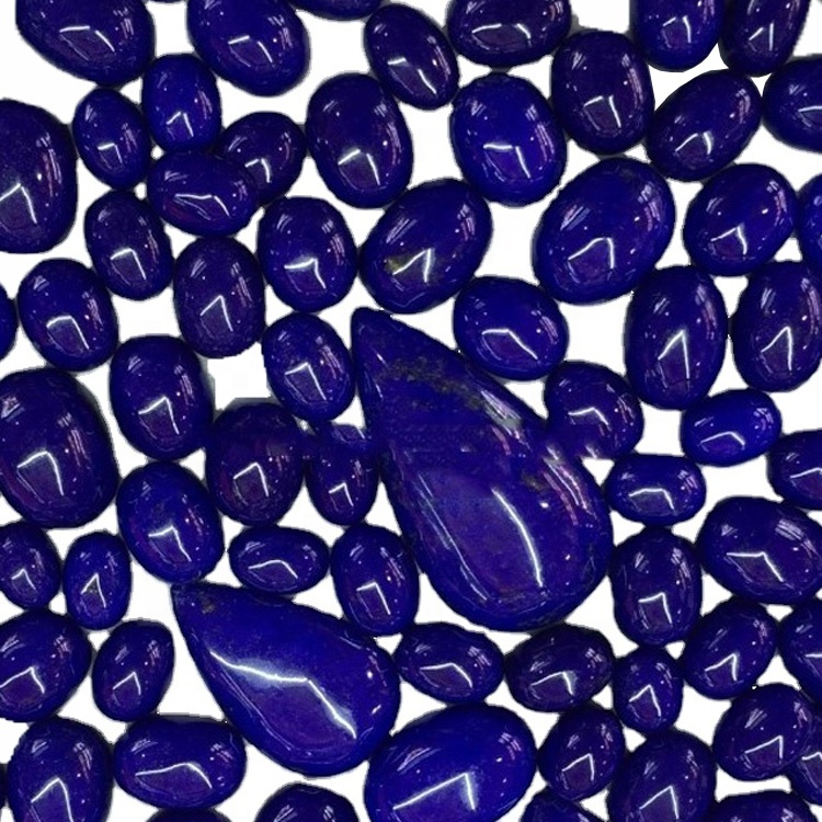 Afghanistan Lazuli zagaye Cabochous Lazuli Cabochon na halitta dutse 38