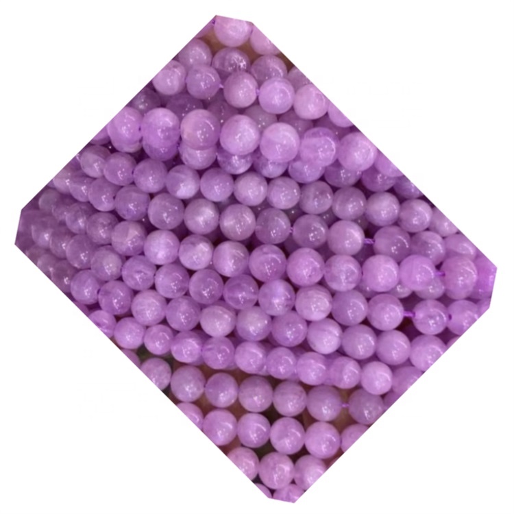 Tíska Björt gæði Natural Semi Precious Stone Kunzite Podumene Loose Round Perlur 8