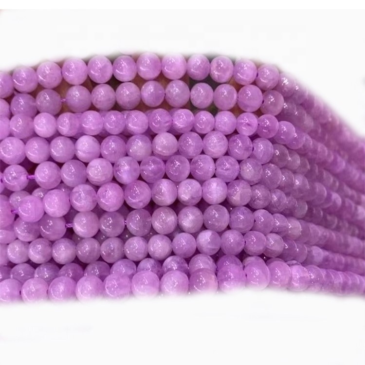 Tíska Björt gæði Natural Semi Precious Stone Kunzite Podumene Loose Round Perlur 9