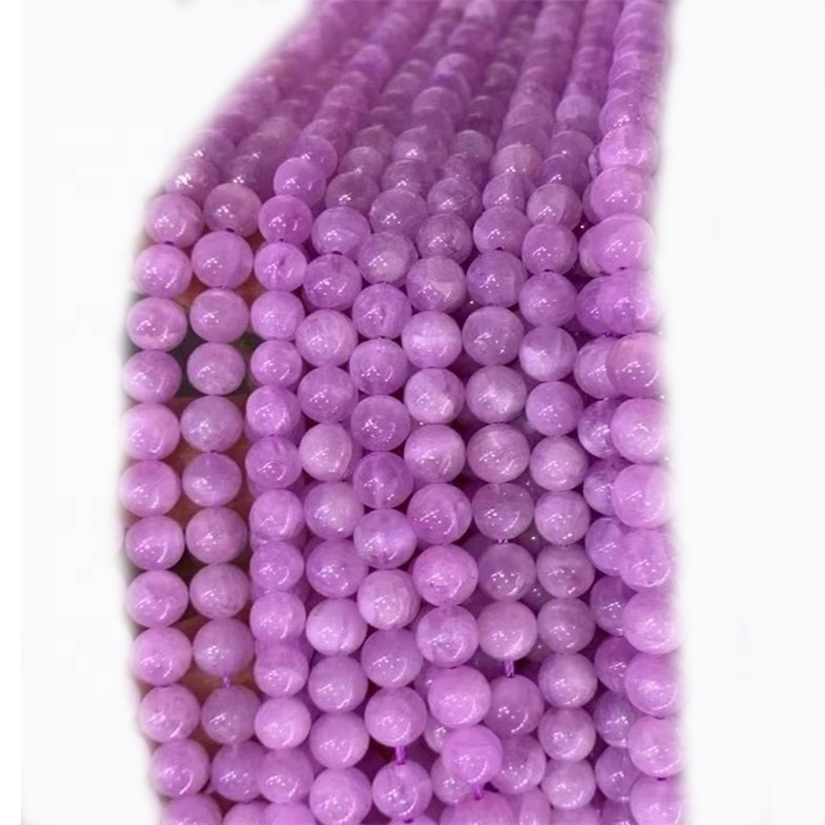 Tíska Björt gæði Natural Semi Precious Stone Kunzite Podumene Loose Round Perlur 15