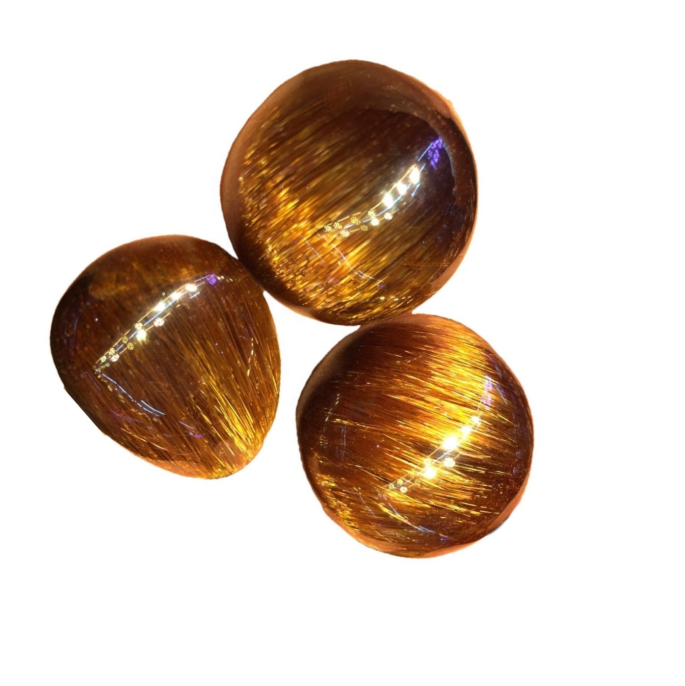 Cuivre rutilé quartz cabochon doré pierre rutile naturel cabochon pierre précieuse 30