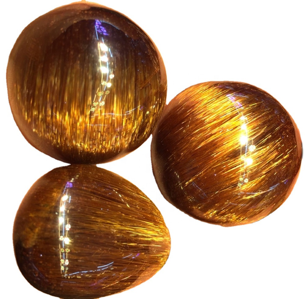 Cuivre rutilé quartz cabochon doré pierre rutile naturel cabochon pierre précieuse 34