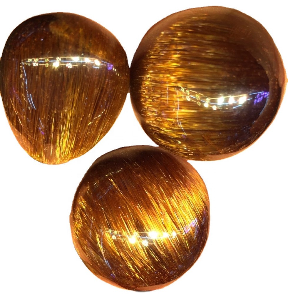 Cuivre rutilé quartz cabochon doré pierre rutile naturel cabochon pierre précieuse 32