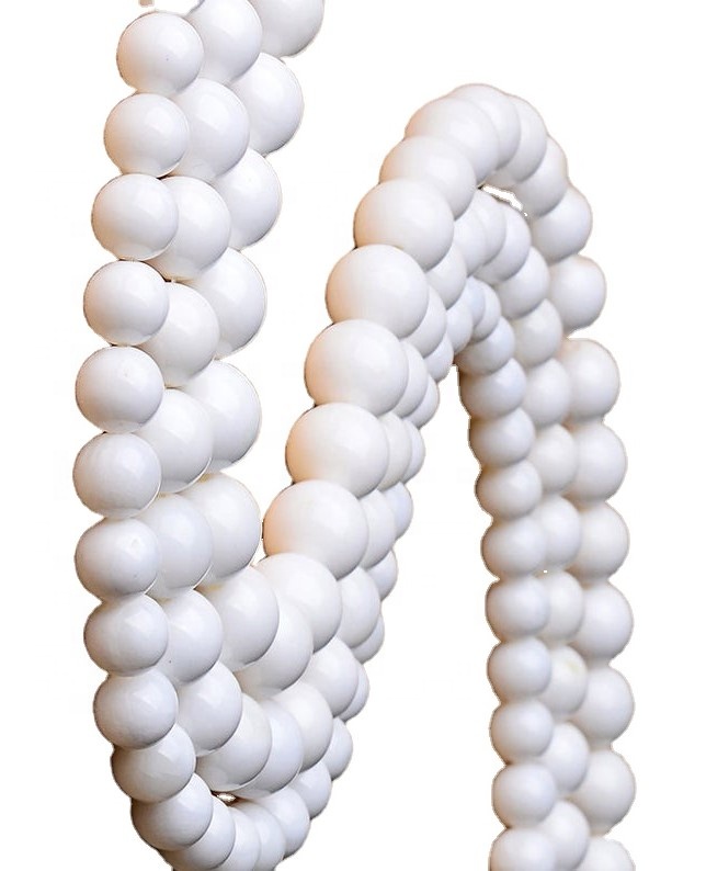 Natural White Tridacna Natural White Tridacna Round Beads 9