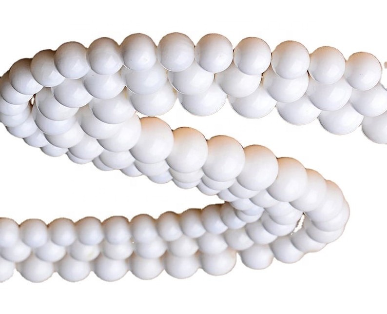 Natural White Tridacna Natural White Tridacna Round Beads 11