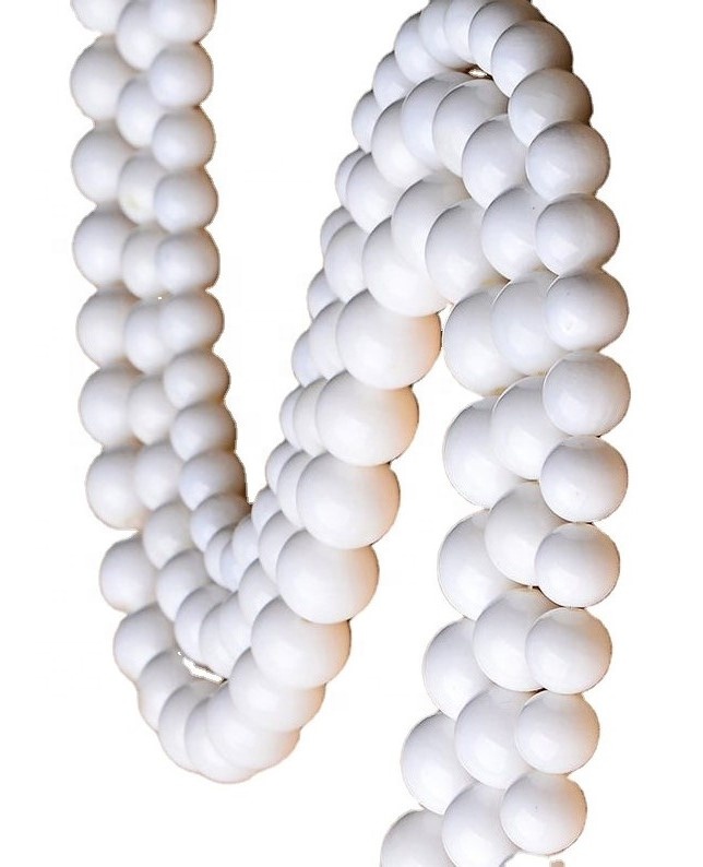 Natural White Tridacna Natural White Tridacna Round Beads 15