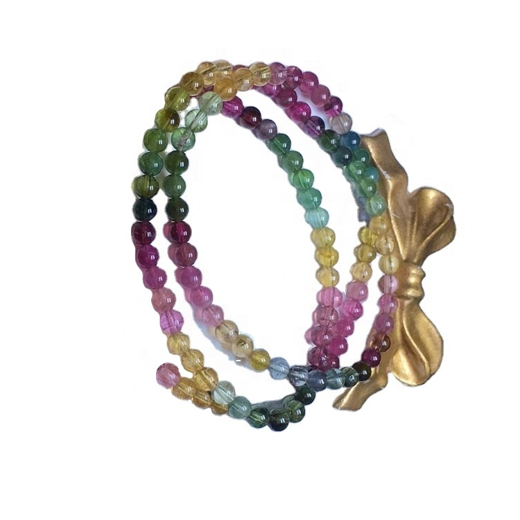 Natural Tourmaline perlur fáður lausar gemstone cabochon fyrir hálsmen gerð 33