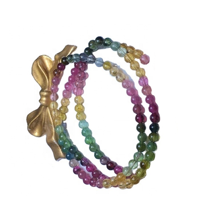 Natural Tourmaline perlur fáður lausar gemstone cabochon fyrir hálsmen gerð 37