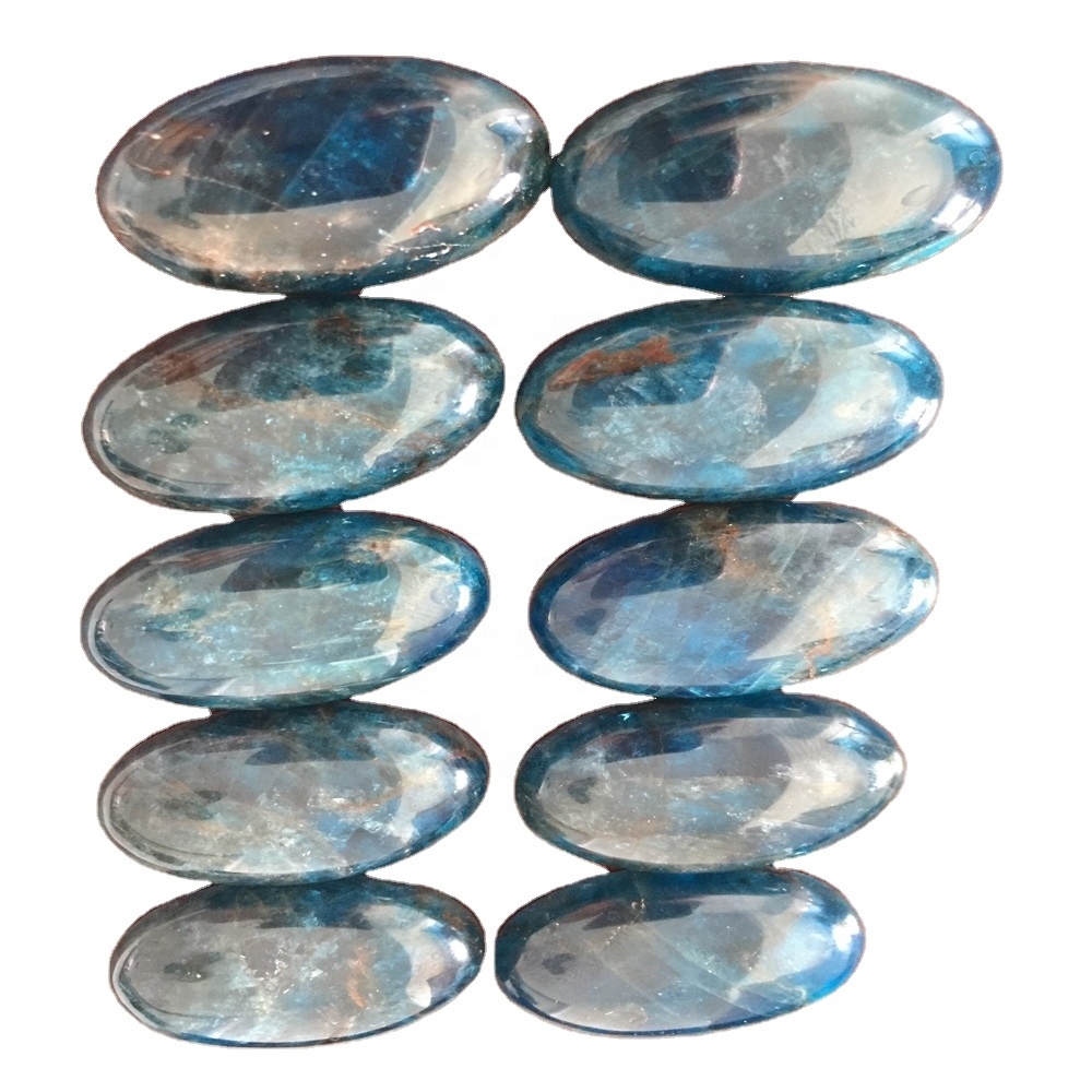 மிகச்சிறிய இயற்கை நீல Apatite cabochon உயர் தரம் Apatite ரத்தினம் அரை விலைமதிப்பற்ற கை போலந்து நகைகள் தளர்வான கல் 31