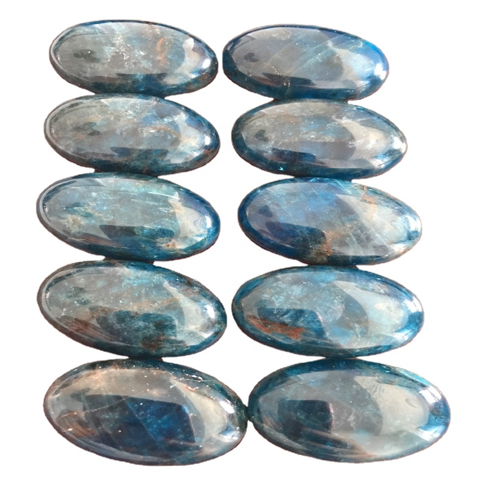 மிகச்சிறிய இயற்கை நீல Apatite cabochon உயர் தரம் Apatite ரத்தினம் அரை விலைமதிப்பற்ற கை போலந்து நகைகள் தளர்வான கல் 33